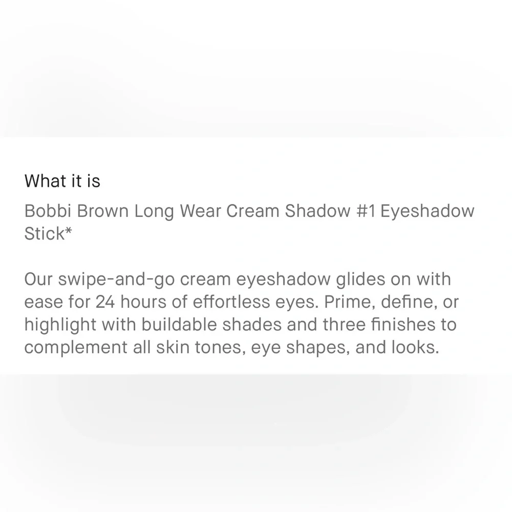 BOBBI BROWN 24-Hour Long-Wear Cream Eyeshadow Stick BEST SELLER!